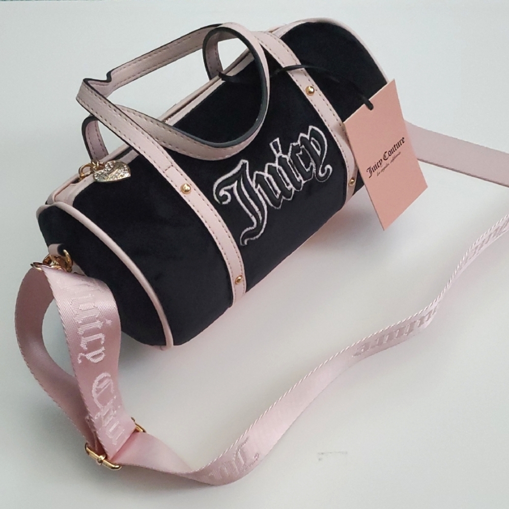 Juicy Couture Queen Of Everything Mini Velour Barrel Bag Y2k Throwback